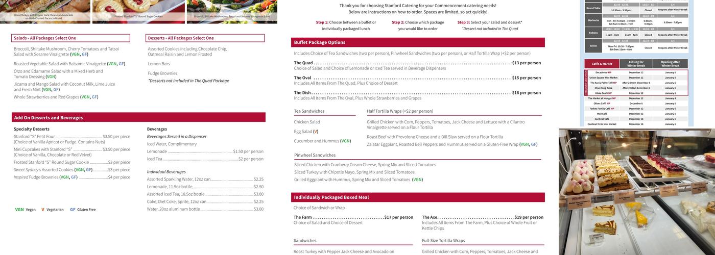 Decadence Menu