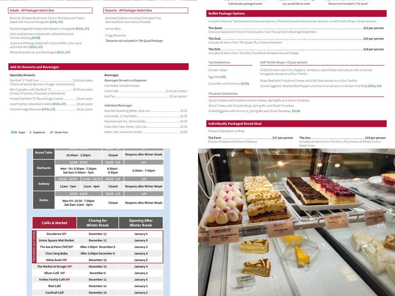 Decadence Menu