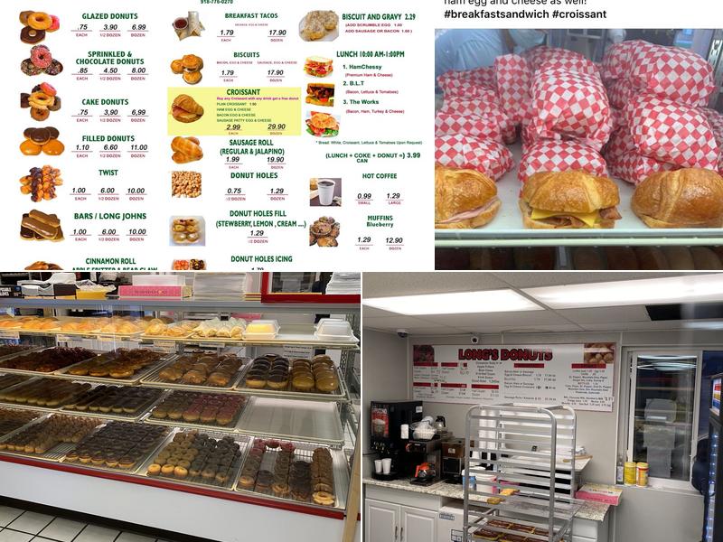 Long's Donuts Menu