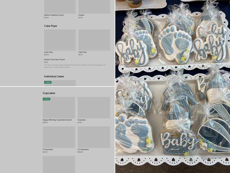 Sweetart Creative Baking Menu