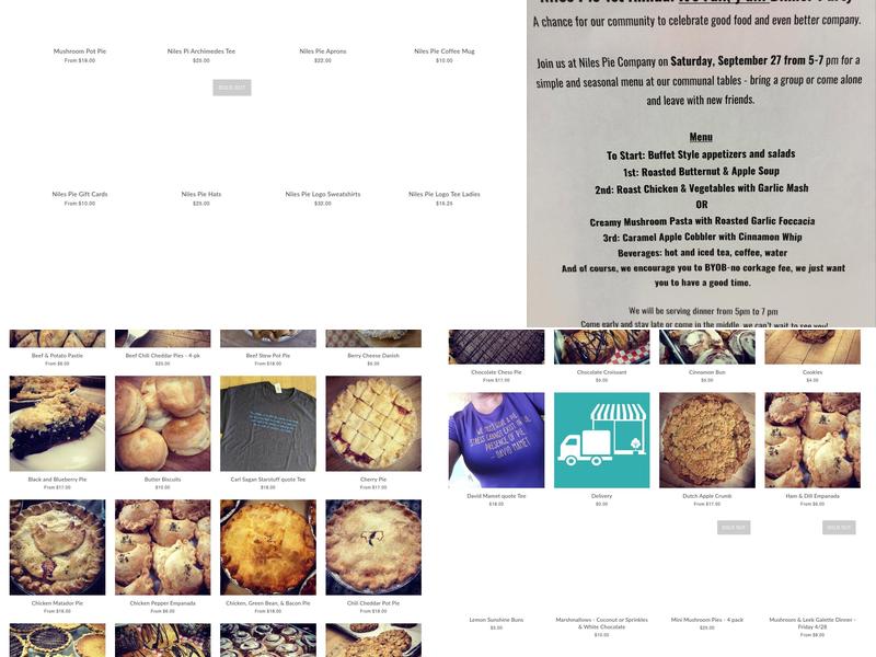 Niles Pie Company Menu