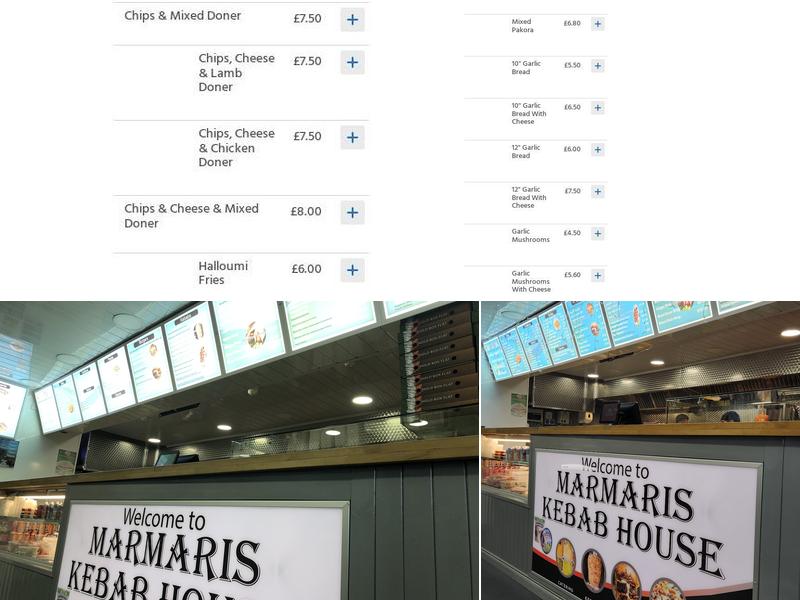 Marmaris Kebab House Oban Menu