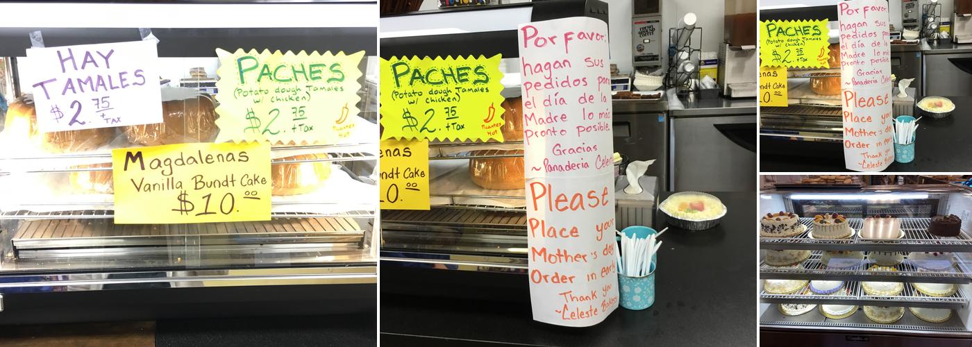 Celeste Bakery Menu