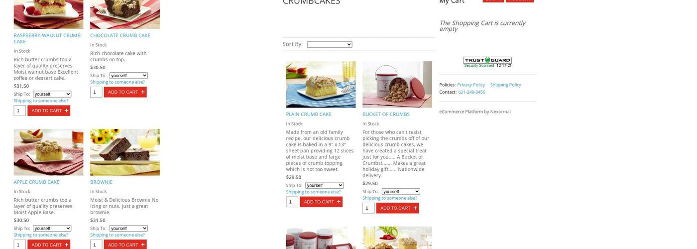 Hahn's Old Fashioned Cake Company Menu