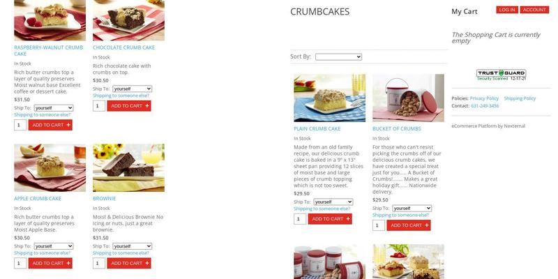 Hahn's Old Fashioned Cake Company Menu