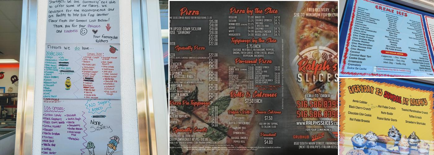 Ralph's Famous Italian Ices Farmingdale Menu