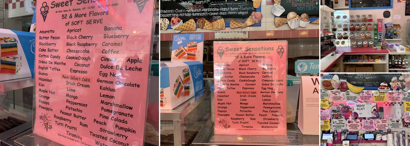 Sweet Sensations Menu