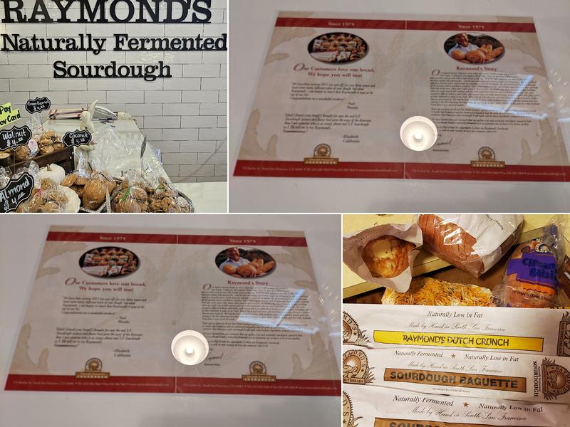 Raymond's Sourdough Bread Outlet Menu