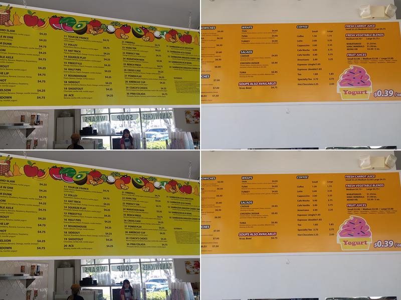 Juice Stop Menu
