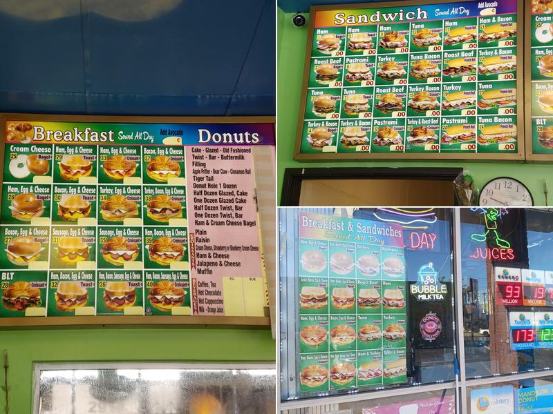 Mandilon Donuts Menu