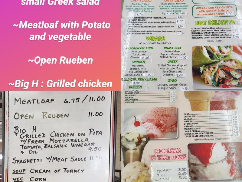 Hicksville Sweet Shop Menu