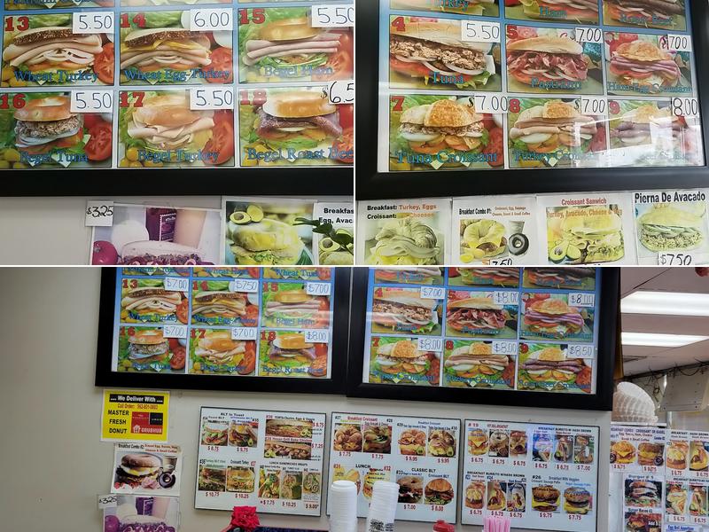 Master Fresh Donuts Menu