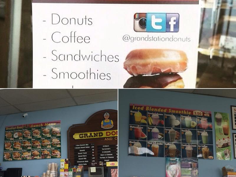 Grand Donuts Menu