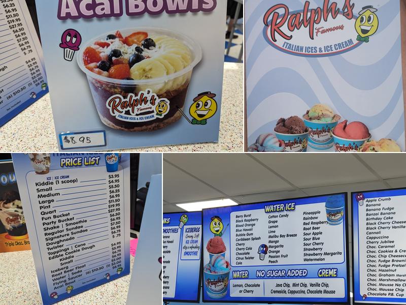 Ralph's Famous Italian Ices Menu