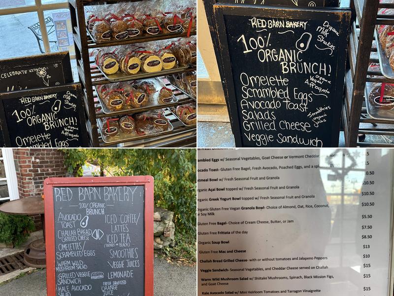 Red Barn Bakery Menu