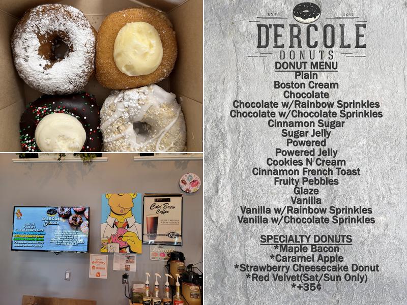 D'Ercole Donuts Menu