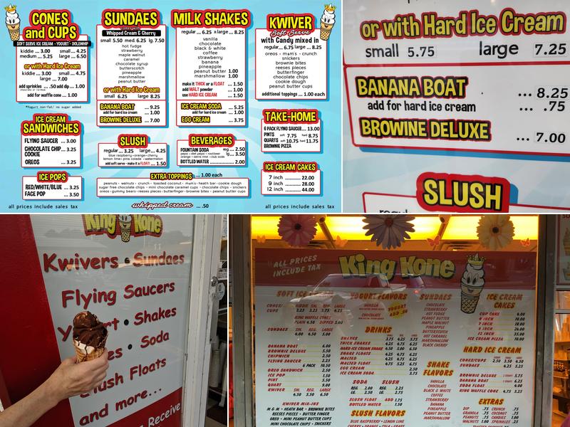 King Kone Menu