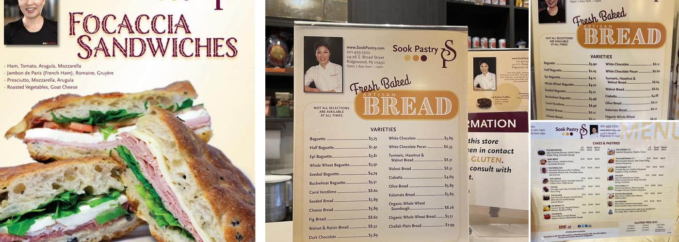 Sook Pastry Menu