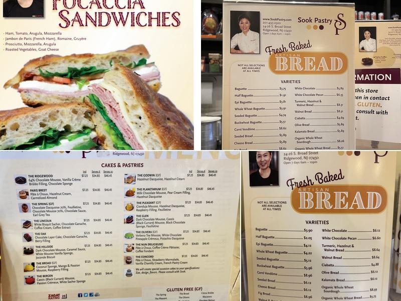 Sook Pastry Menu