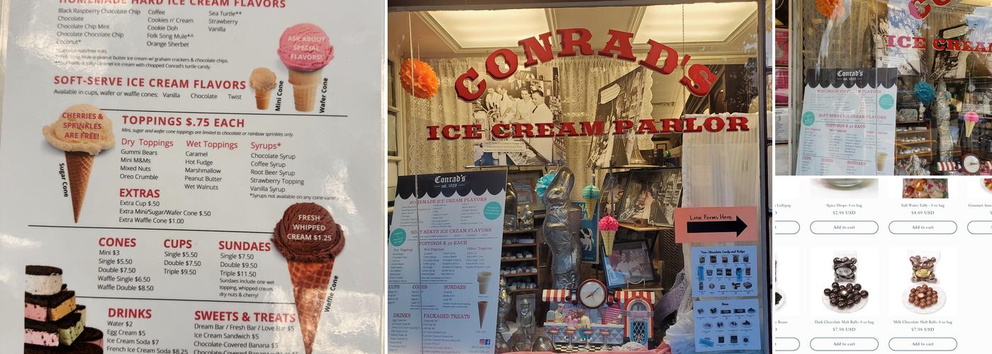 Conrad's Confectionery Menu