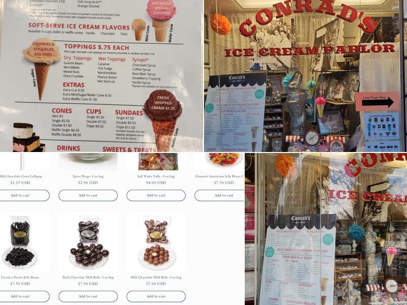 Conrad's Confectionery Menu