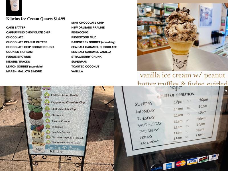 Kilwins Ice Cream - Chocolate - Fudge Menu
