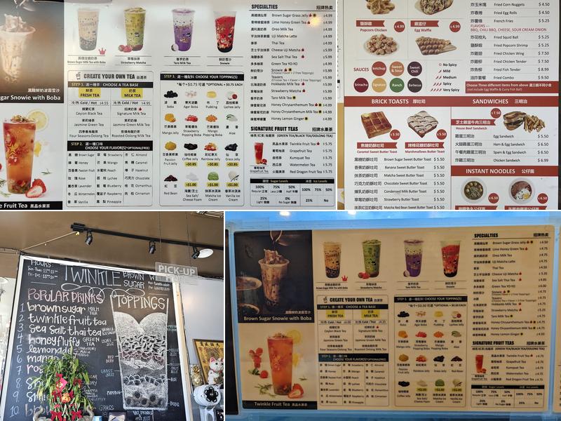 Twinkle Tea Menu