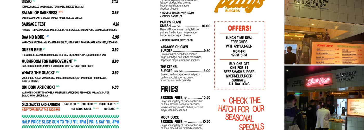 Belgrave Music Hall & Canteen Menu