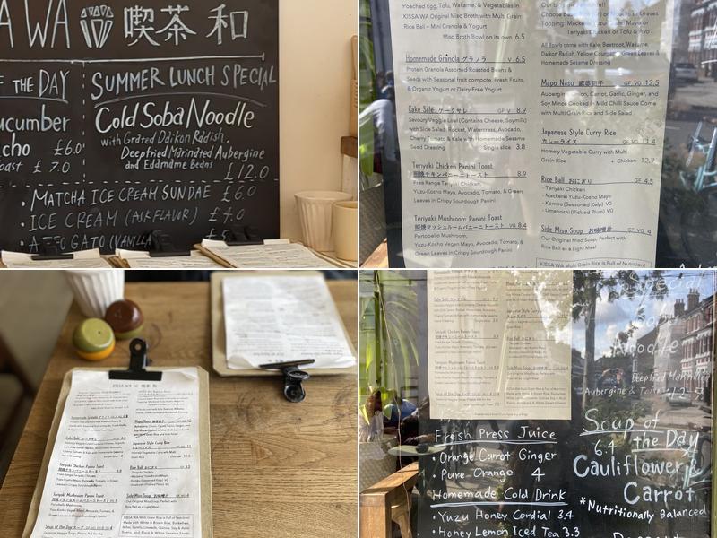 Kissa Wa Café Menu