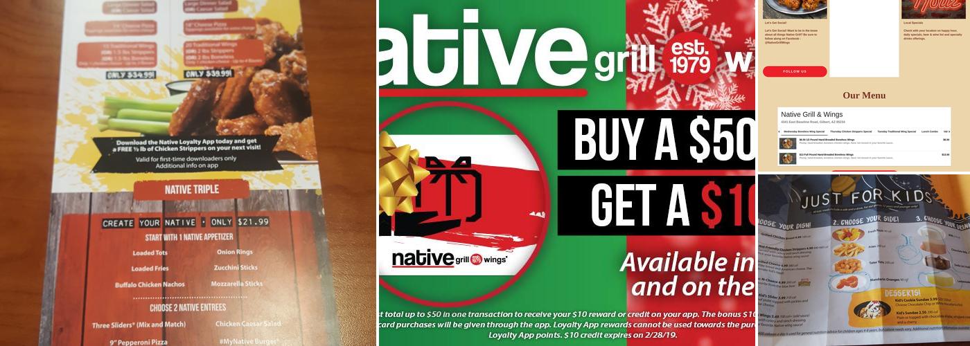 Native Grill & Wings Menu