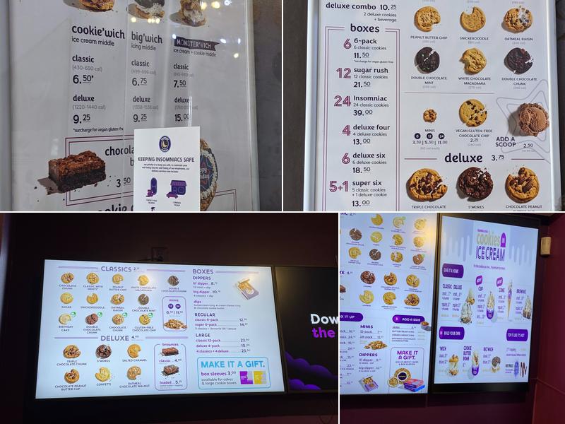 Insomnia Cookies Menu