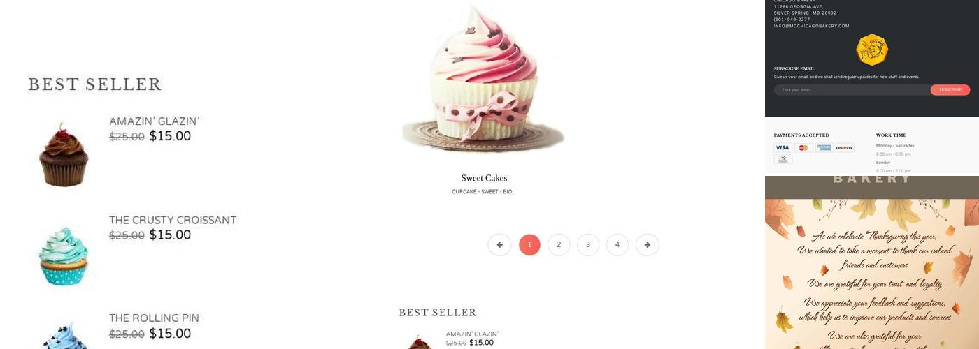 Chicago Bakery Menu