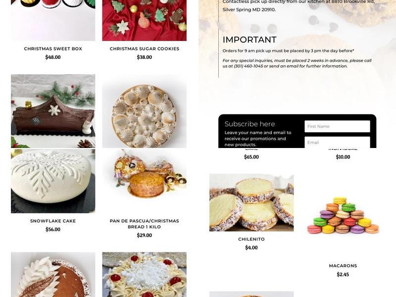 Patisserie Manuel Menu