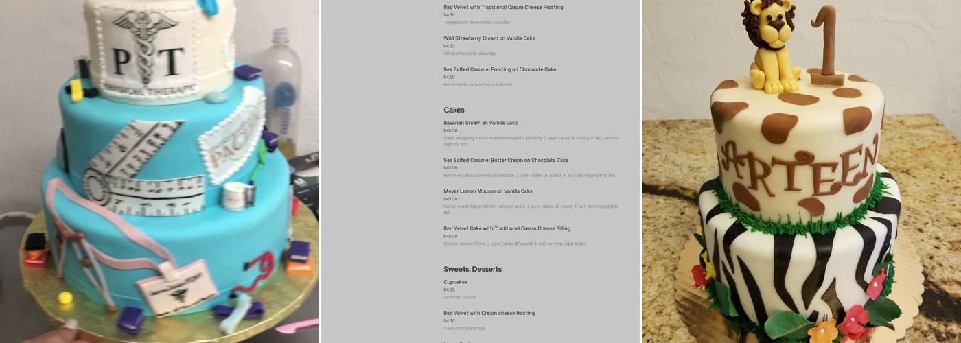 Krumbs Cakes Menu