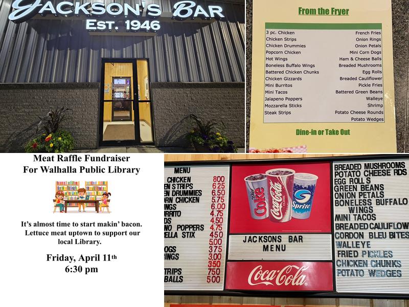 Jackson's Bar Menu