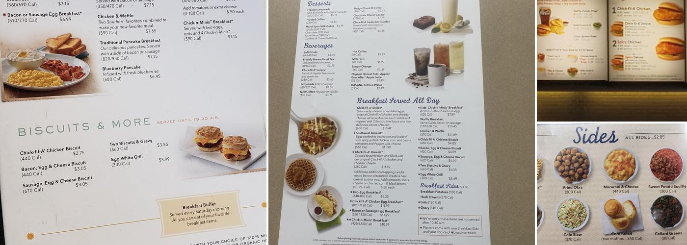 Chick-fil-A Menu