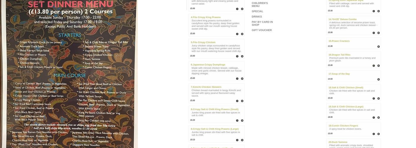 Gaze Ormeau Road Menu