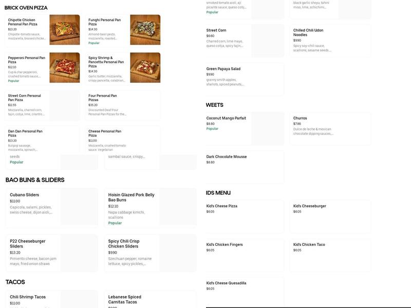 Mama's Rosa Ice Menu