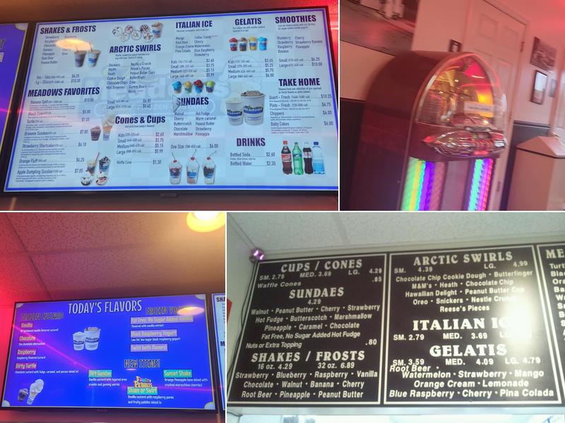 The Meadows Original Frozen Custard Menu