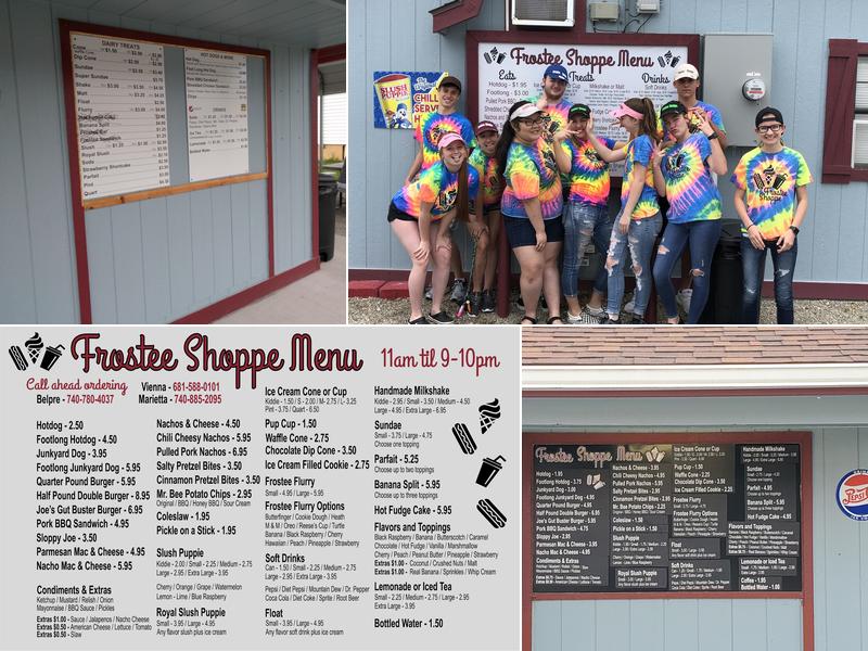 Frostee Shoppe Menu