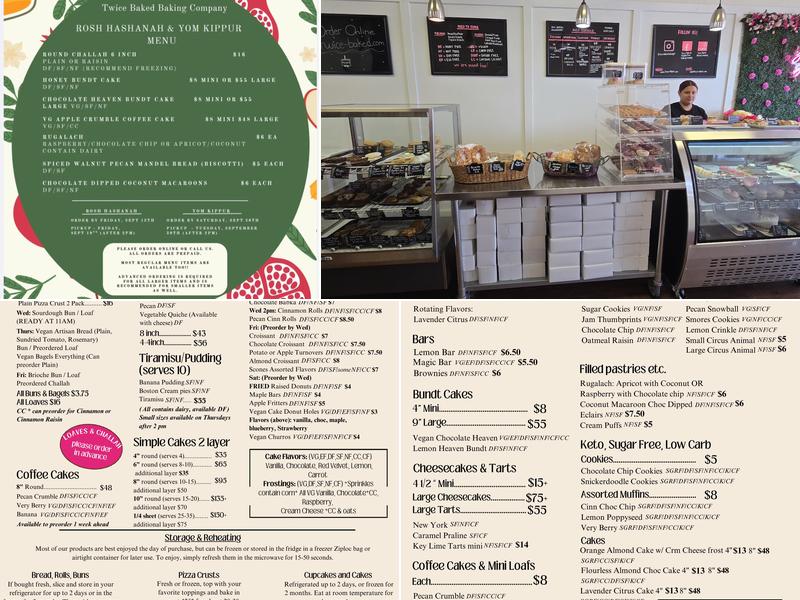 Twice Baked Gluten Free Baking Company Menu