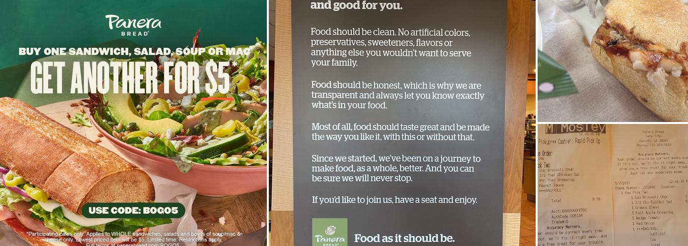 Panera Bread Menu