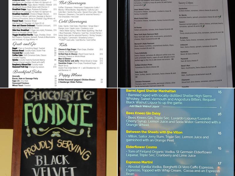 Side Door Wine Bar & Cafe Menu