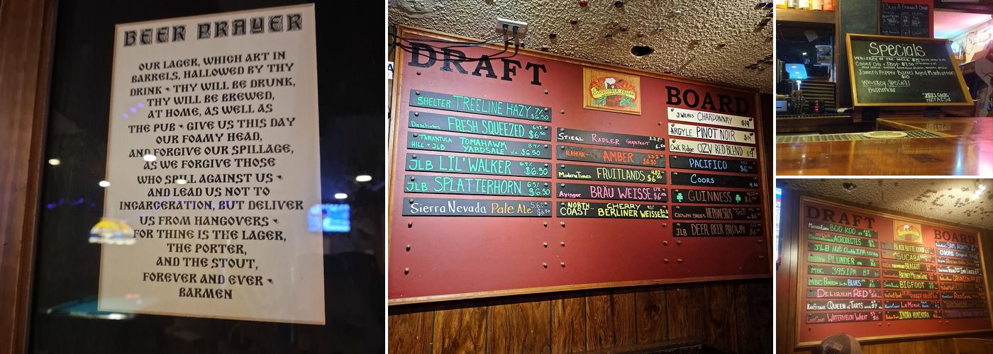 Clocktower Cellar Menu