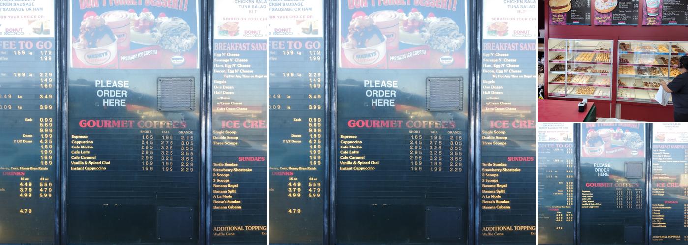 Donut Connection Menu