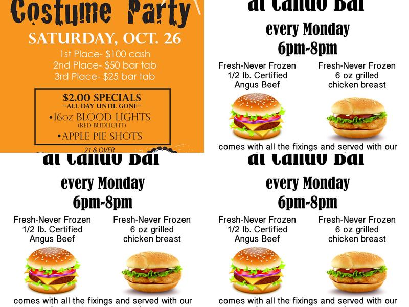 Cando Bar Menu