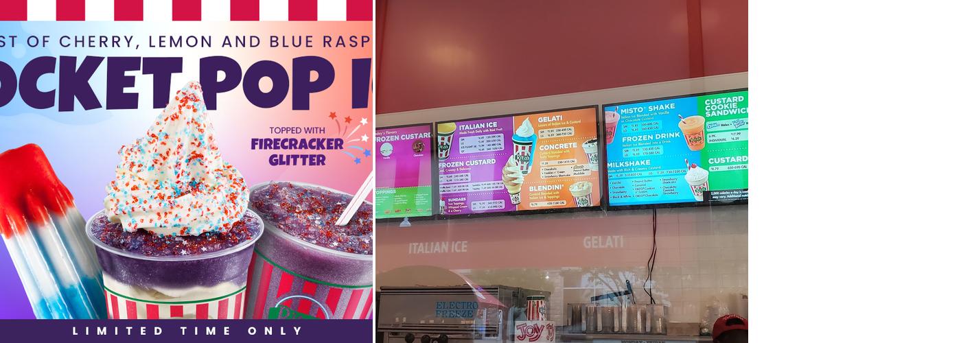 Rita's Italian Ice & Frozen Custard Menu