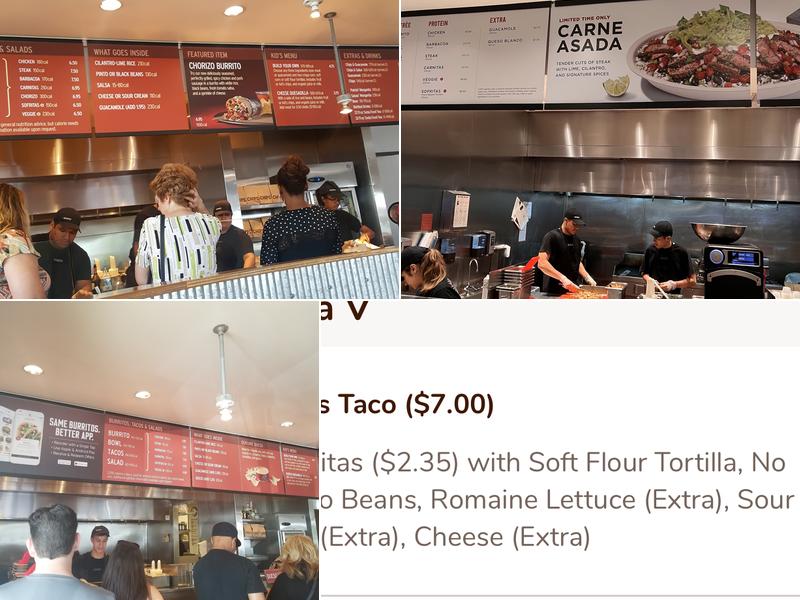 Chipotle Mexican Grill Menu