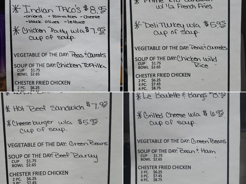 Dale's Lounge Menu