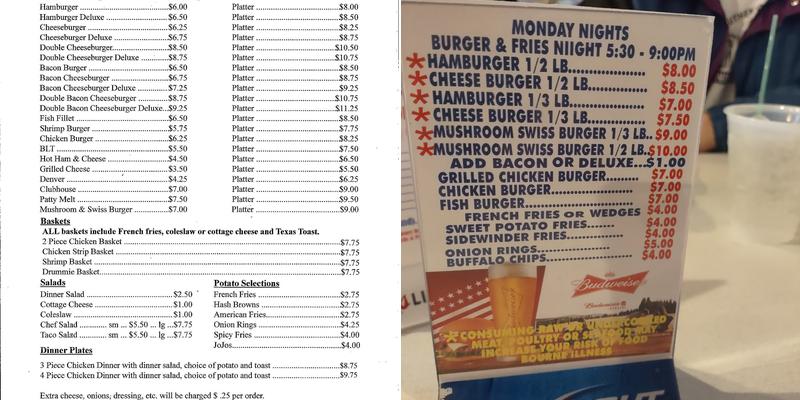 Rolette City Bar &Grill Menu